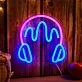Elevate Your Space: Headphones Style Blue LED Neon Sign for Home Decor, Office Vibes, and Trendy Bar Ambiance