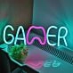 Elevate Your Gaming Setup and Light Up Your Party Spaces with the Ice Blue Gamer LED Neon Sign