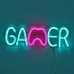 Elevate Your Gaming Setup and Light Up Your Party Spaces with the Ice Blue Gamer LED Neon Sign