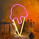 Brighten Up Your Space: Ice Cream LED Neon Sign USB Powered for Home Decor, Bars, and Birthday Celebrations