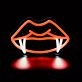 Brighten Your Bar, Party, or Game Room with the LED Neon Light Teeth Mouth Cool Fangs Man Cave.