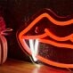 Brighten Your Bar, Party, or Game Room with the LED Neon Light Teeth Mouth Cool Fangs Man Cave.