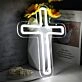 Elevate Your Space with Lights Up Your Room With Cross LED Neon Sign - Perfect for Weddings, Bars, and Cozy Home Settings