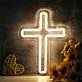 Elevate Your Space with Lights Up Your Room With Cross LED Neon Sign - Perfect for Weddings, Bars, and Cozy Home Settings