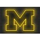 Brighten Up Game Days and Sports Bars with Michigan Block M Logo LED Neon Sign