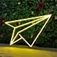 Light Up Your Office or Kid's Room with the Mini Paper Plane LED Neon Sign.
