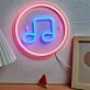 Enhance Your Space: Note LED Neon Sign perfect for Home Decor, Bars, and Music Events.