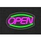 Brighten Your Bar, Storefront, or Office Entrance with the Open With Arc Border LED Neon Sign.