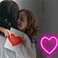 Brighten Up Your Space: Pink Heart LED Neon Sign Perfect for Weddings, Romantic Settings, and Trendy Bars.