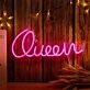 Brighten Your Space: Queen LED Neon Sign, Perfect for Office, Bar, and Wedding Decorations.