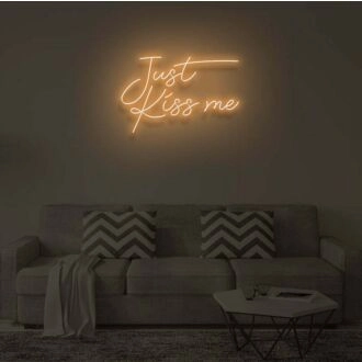 Embrace Romance with 'Just Kiss Me' Neon Sign