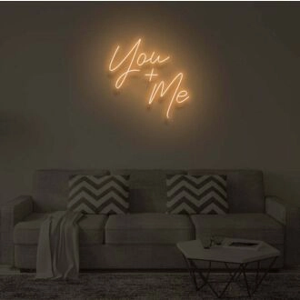 "YOU + ME" LED Neon Sign