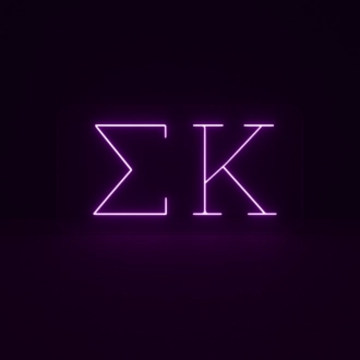 Sigma Kappa ΣΚ LED Neon Sign for Sisterhood Events and Sorority Decor