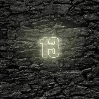 Number Thirteen LED Neon Sign