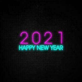 2021 Happy New Year Neon Sign for festive New Year celebrations