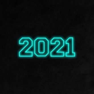 2021 Neon Sign for celebratory New Year decor