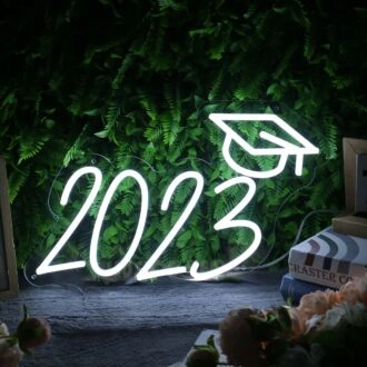 2023 Graduation White Neon Sign