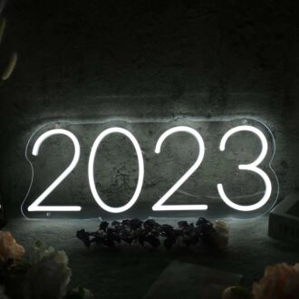 2023 White Neon Sign