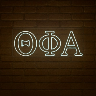 Theta Phi Alpha ΘΦΑ LED Neon Sign for Sisterhood Events and Sorority Decor
