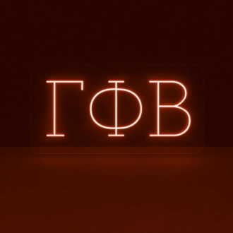 Gamma Phi Beta ΓΦΒ LED Neon Sign Celebrating Sisterhood and Empowerment