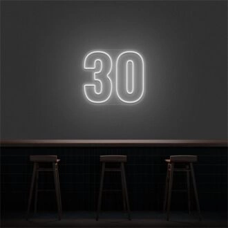 Brighten Up Your Celebration and Office Space with the Versatile 30 LED Neon Number LED Neon Sign
