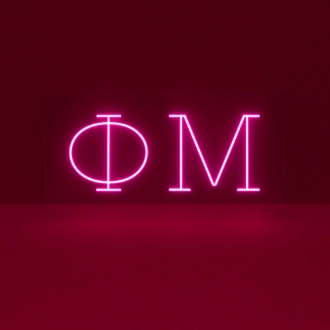 Phi Mu ΦΜ LED Neon Sign for Sisterhood Events and Sorority Decor