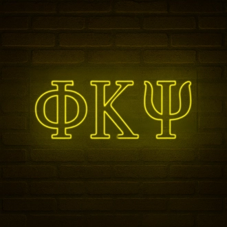 Phi Kappa Psi ΦΚΨ LED Neon Sign Ideal for Campus Pride and Fraternity Decor