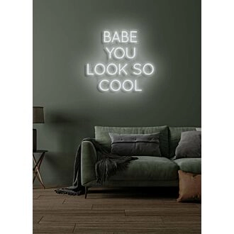 Babe, you look so cool Neon Flattering Compliment in a Stylish Setting