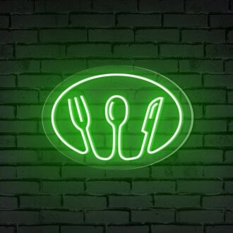 Elevate Your Dining Experience: 4 In 1 Tableware Neon Sign Perfect for Home Decor, Restaurants, and Wedding Celebrations.
