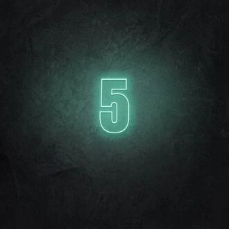 Number Five LED Illuminated Sign