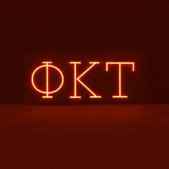 Phi Kappa Tau ΦΚΤ LED Neon Sign Showcasing Brotherhood and Fraternity Values