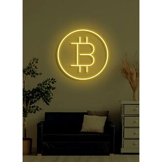 Bitcoin Neon Dazzling Symbol of the Digital Age's Currency Revolution