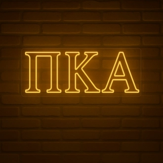 Pi Kappa Alpha ΠΚΑ LED Neon Sign Ideal for Chapter House Decor and Campus Pride