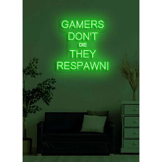 Gamers don't die Neon Resilience of the Gaming Spirit