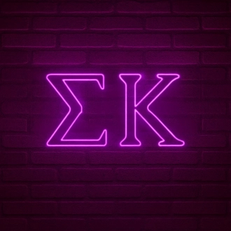 Sigma Kappa ΣΚ LED Neon Sign Perfect for Sorority Gatherings and Chapter Houses