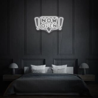 Customize Now Open Neon Writing in Comic Cloud Playful and Inviting