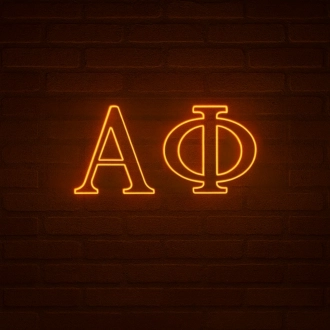 Alpha Phi ΑΦ LED Neon Sign Ideal for Campus Pride and Sorority Decor