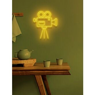 Video camera Neon Spotlight on Cinematic Passion