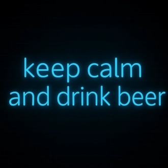 LED Neon Schild „Keep Calm and Drink Beer“ – Leuchtschild Wanddeko für Bierbar, Festzelt, Wiesn, Kneipe, Brauhaus & Party Deko