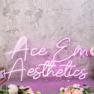Ace Em Aesthetics Pink Neon Sign
