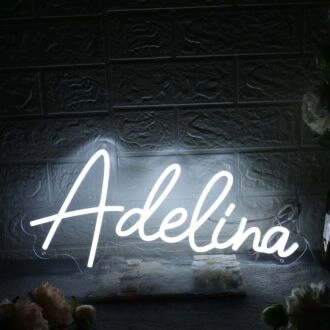 Adelina White Neon Sign