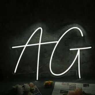 AG White Neon Sign