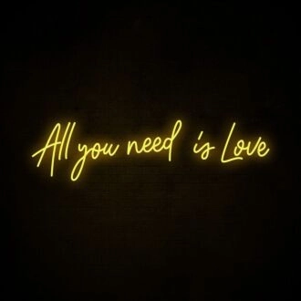 All You Need Is Love Neon Sign for Positive and Loving Spaces