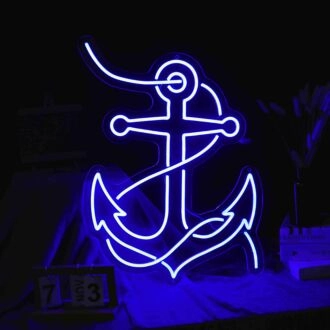 Anchor Neon Sign for Nautical and Maritime Decor