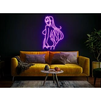Brighten Up Your Space: Anime Girl Neon Sign, Perfect for Home Decor, Office Vibes, and Party Enthusiasts