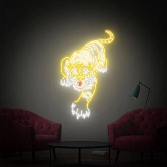 Brighten Your Space: Anime Led Tiger Neon Lights Sign Flex Led Neon Sign for Vibrant Home Decor, Office Ambiance, and Electric Store or Bar Displays.