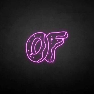 'OF' neon sign