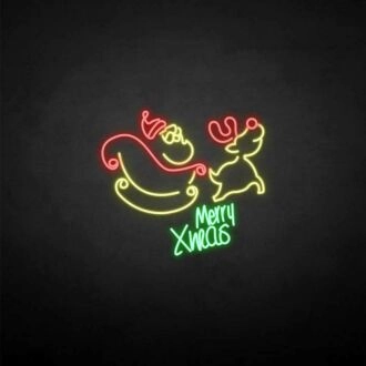 Merry x was' neon sign