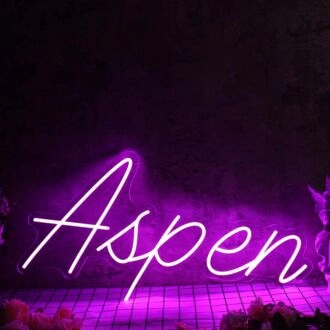 Aspen Purple Neon Sign