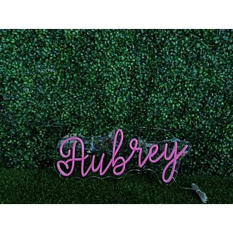 Elevate Your Space: Aubrey LED Neon Sign, Perfect for Home Decor, Office Glamour, and Event Highlights